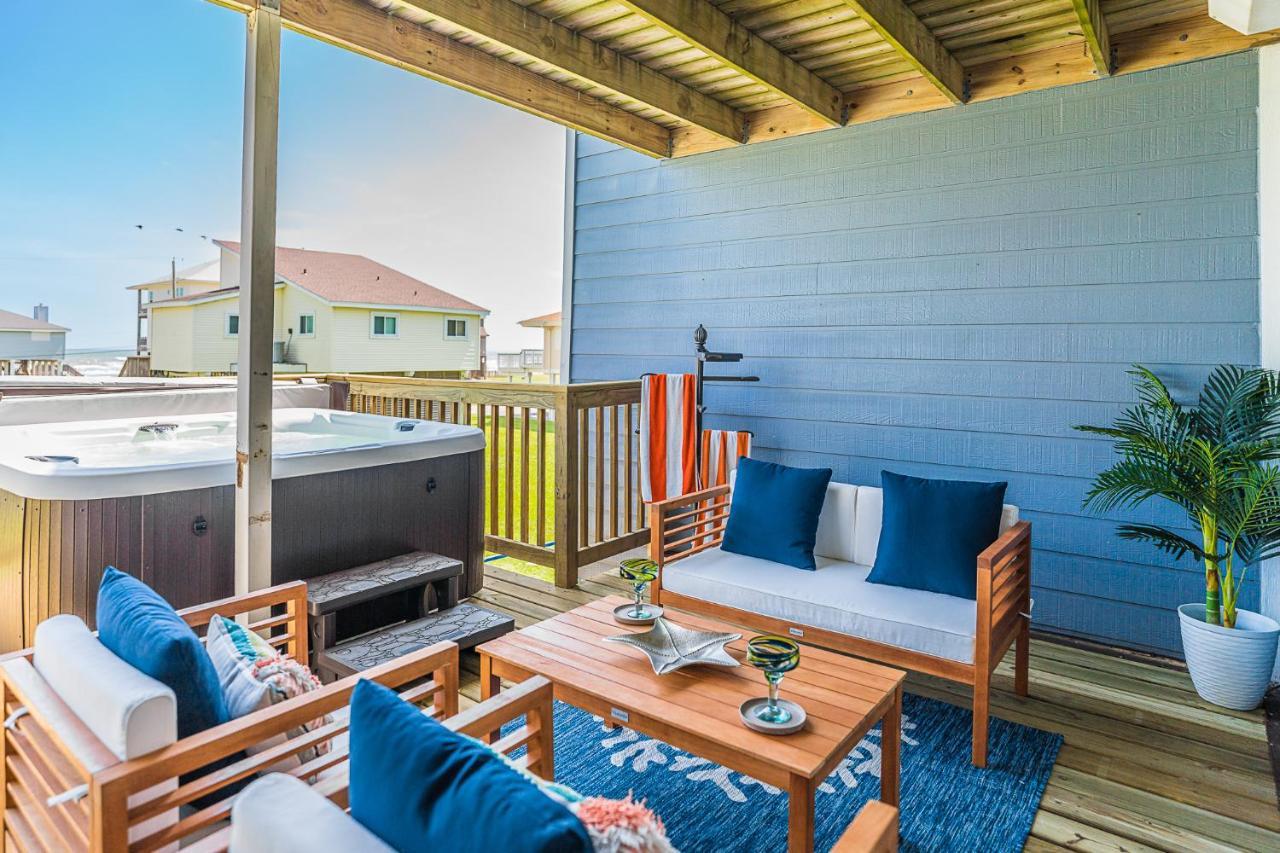 Hot Tub - Ocean Views - Steps To Private Beach - Quiet Location Galveston Luaran gambar