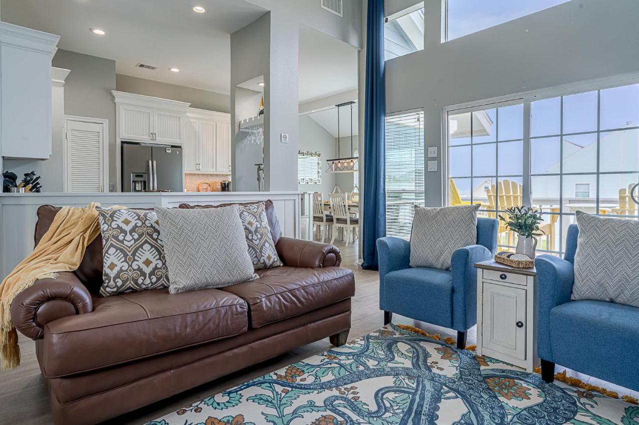 Hot Tub - Ocean Views - Steps To Private Beach - Quiet Location Galveston Luaran gambar