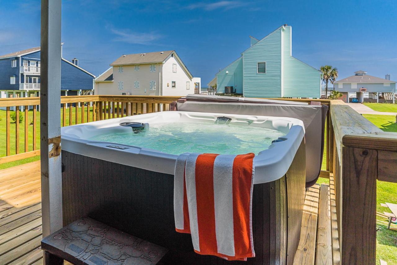 Hot Tub - Ocean Views - Steps To Private Beach - Quiet Location Galveston Luaran gambar