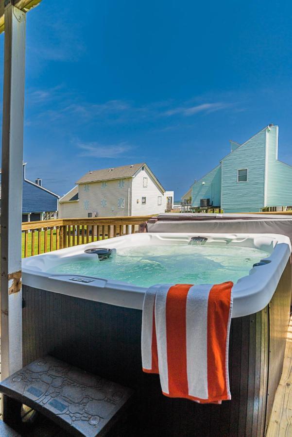 Hot Tub - Ocean Views - Steps To Private Beach - Quiet Location Galveston Luaran gambar